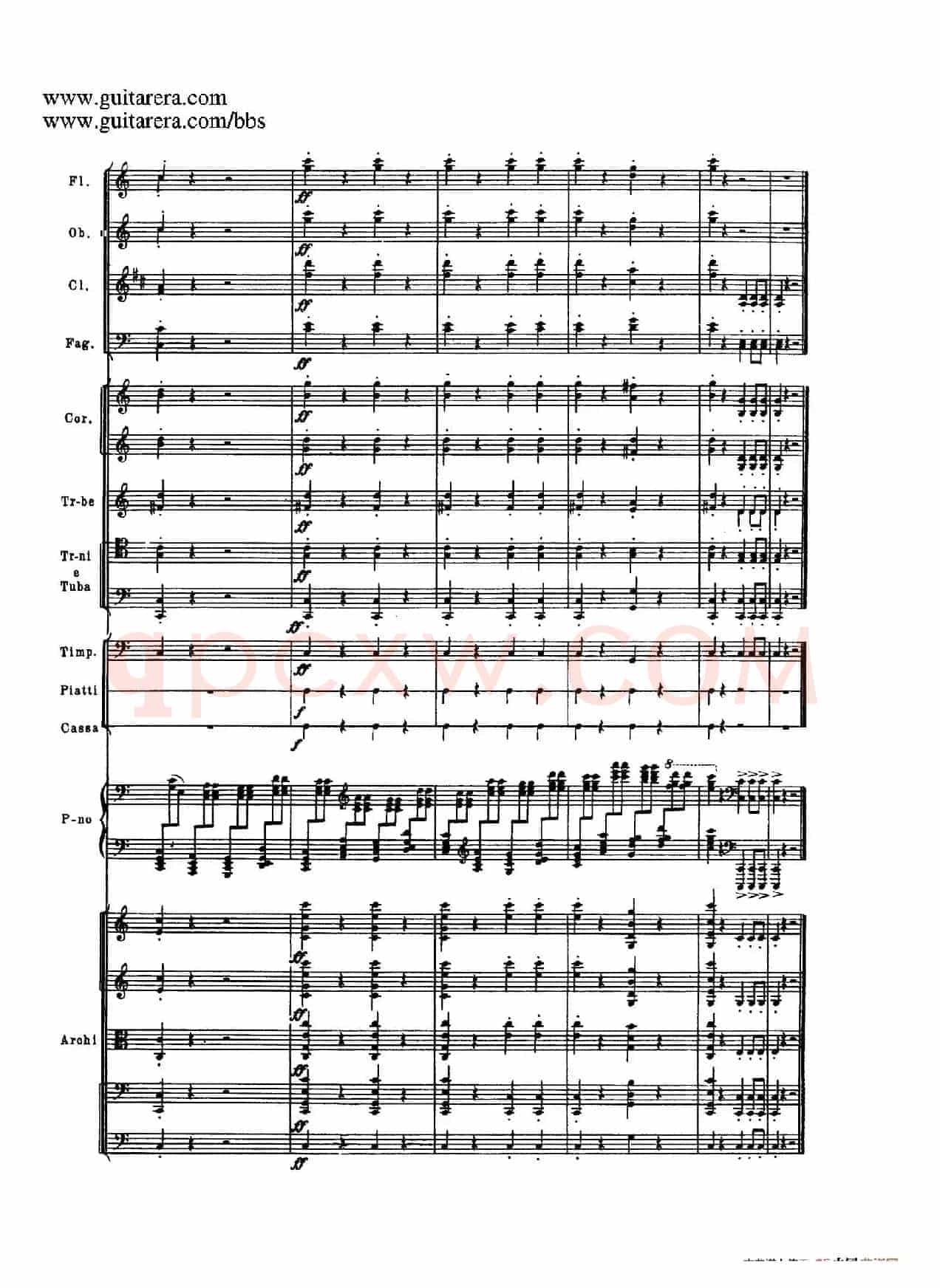 c小调第二钢琴协奏曲 Op.18（第三乐章总谱P25——37）