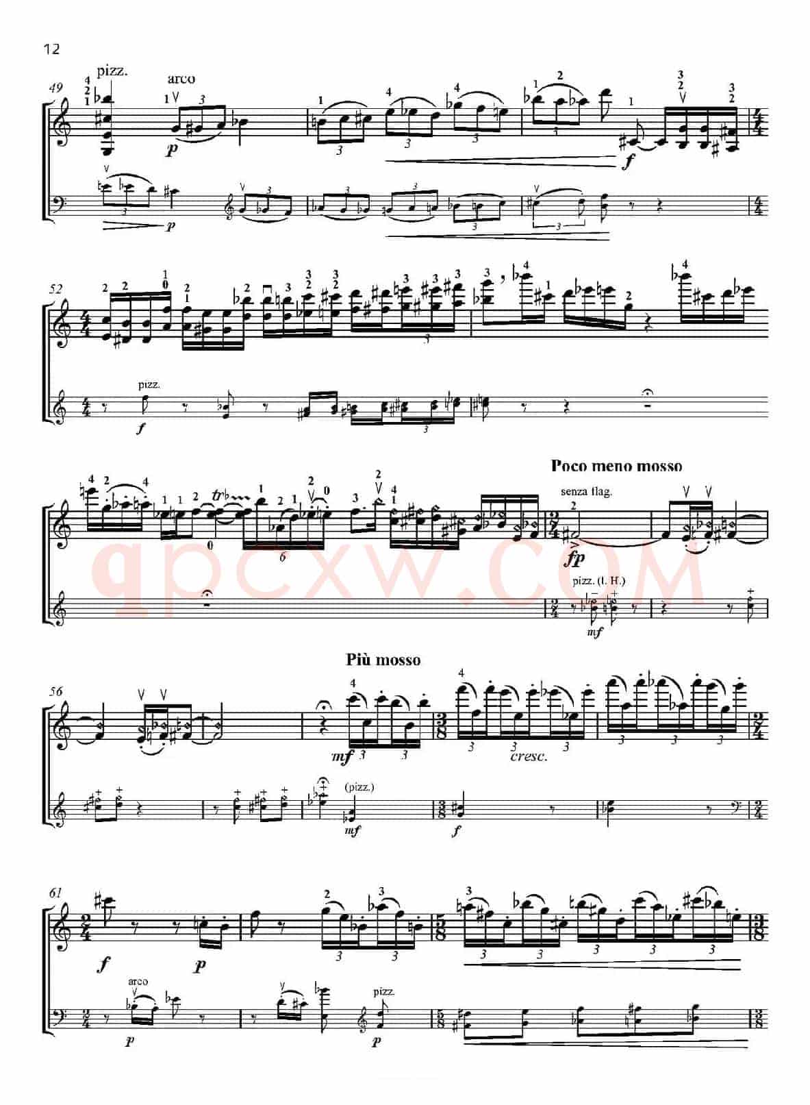Duo concertante（炫技二重奏）（小提琴+低音提琴二重奏）