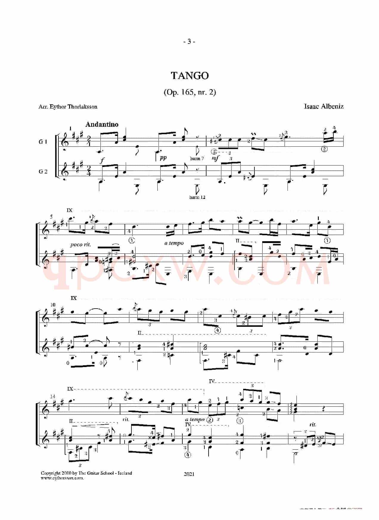 Tango(Guitar Duett)（古典吉他）