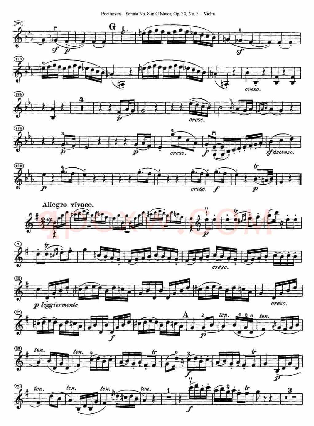 Violin Sonata No.8 in G Major Op.30 No.3