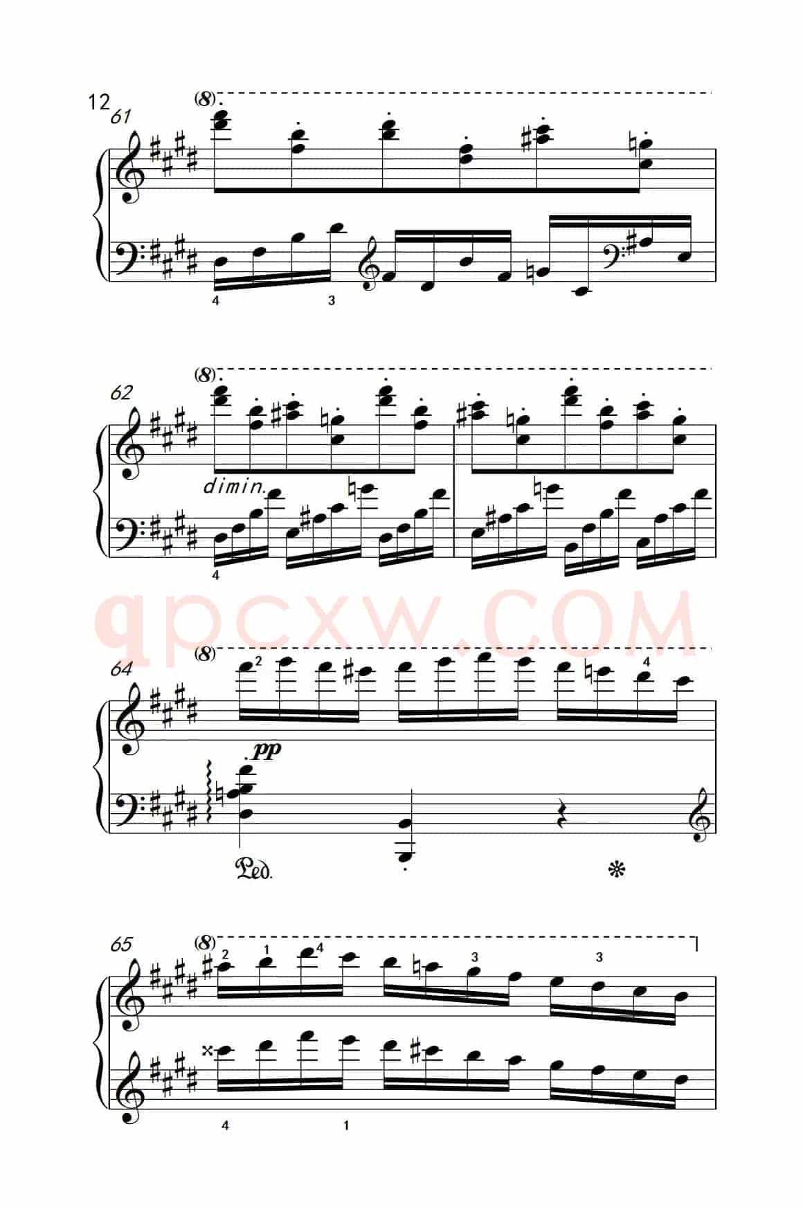 莫什科夫斯基 钢琴练习曲（第一首）