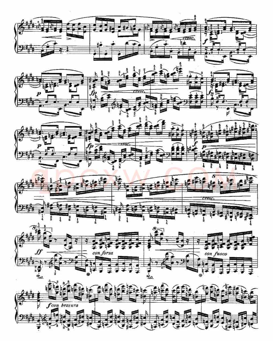 肖邦钢琴练习曲，Op.10之三