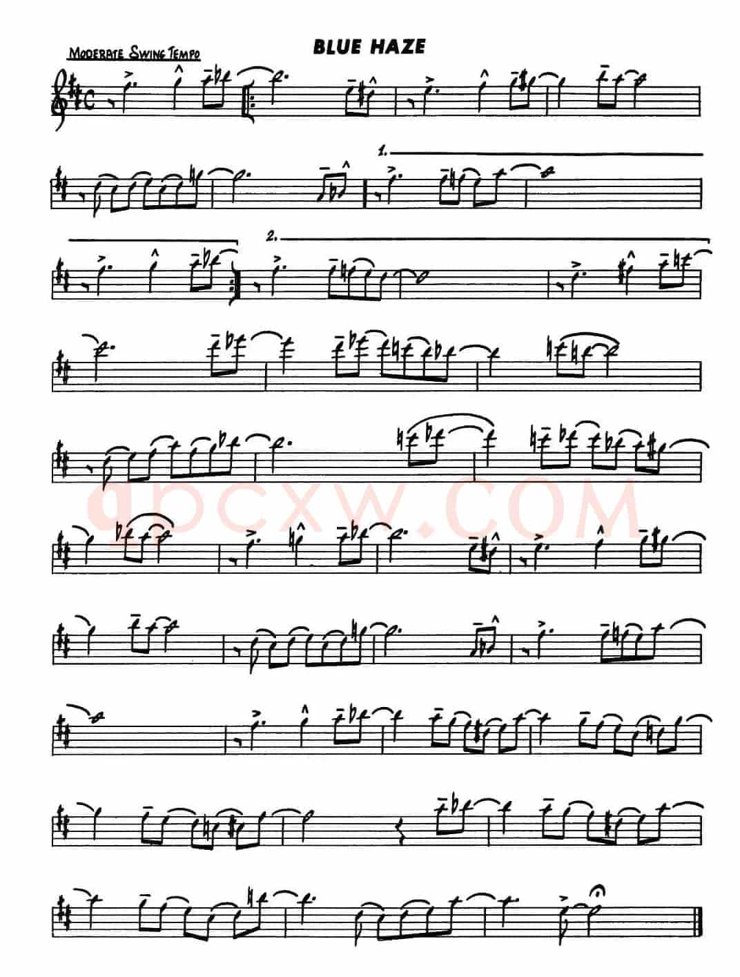 Basic Jazz Conception for saxophone（BLUE HAZE）
