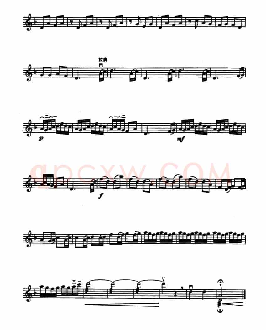 赛马（黄海怀曲、五线谱）