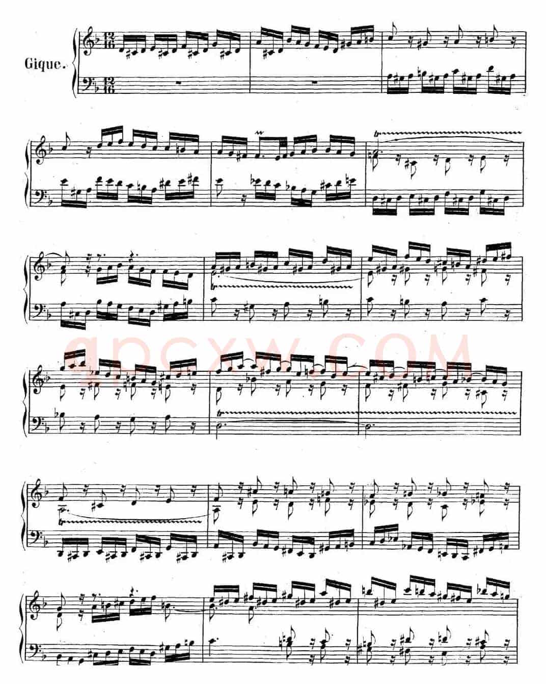 英国组曲No.6 巴赫 d小调 6th Suite BWV 811