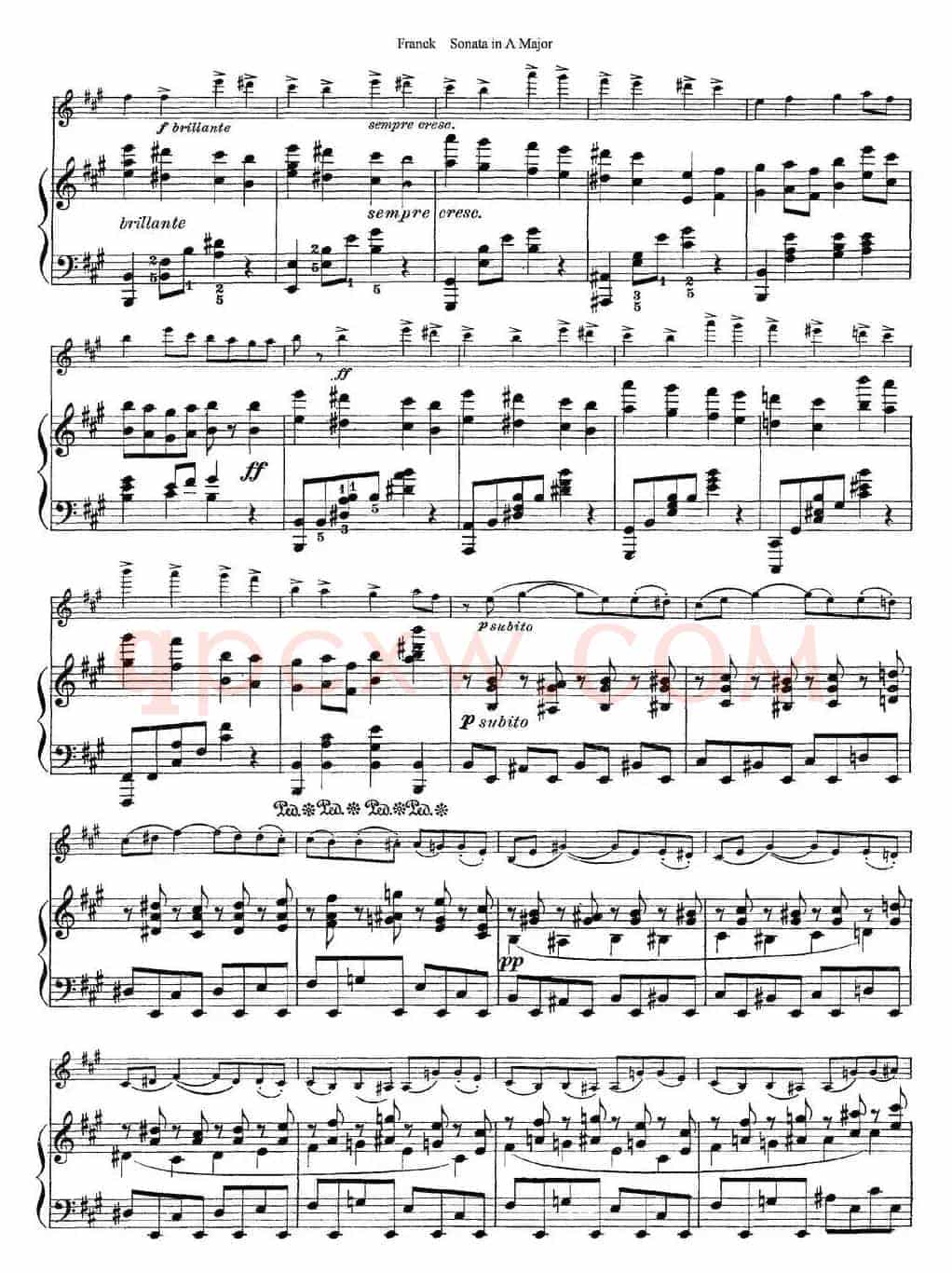 Franck Sonata in A Major（小提琴+钢琴伴奏）