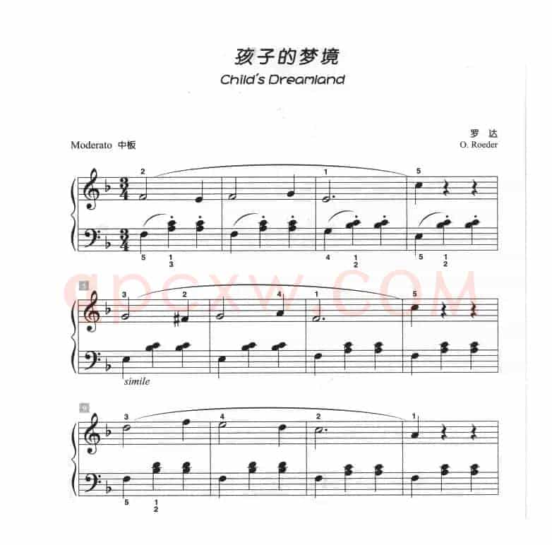 孩子的梦境（儿童古典钢琴小品）