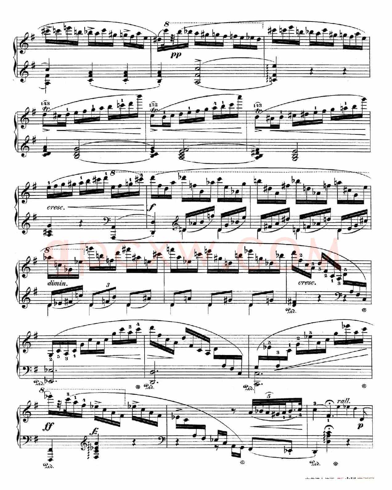 e小调第一钢琴协奏曲 Op.11(钢琴独奏版·第一乐章)