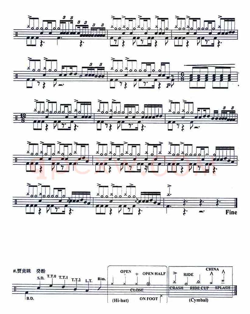 爵士鼓谱：永远的永远