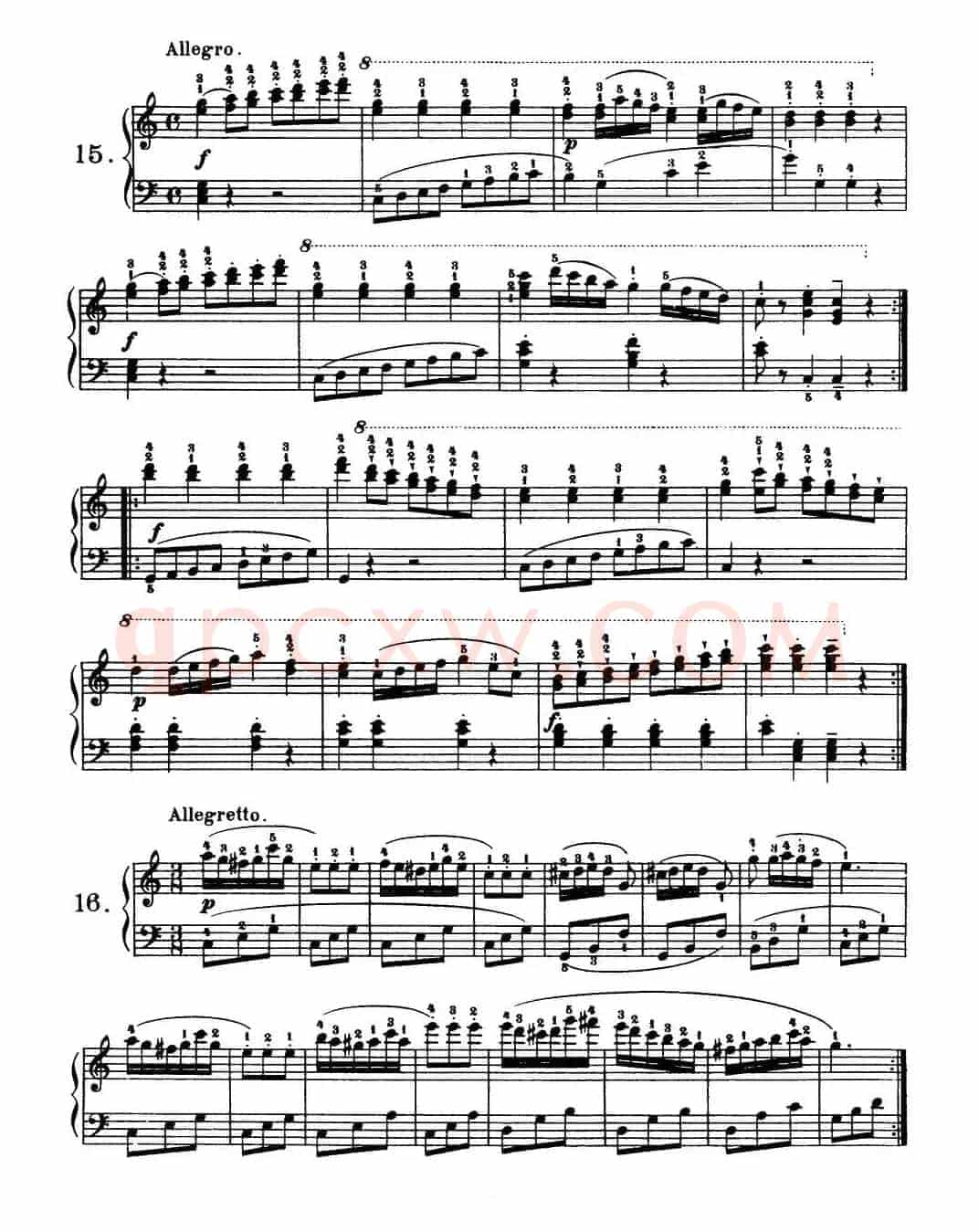 One Hundred and Ten Easy and Progressive Exercises Op.453（车尔尼110首简易练习曲 11——20）