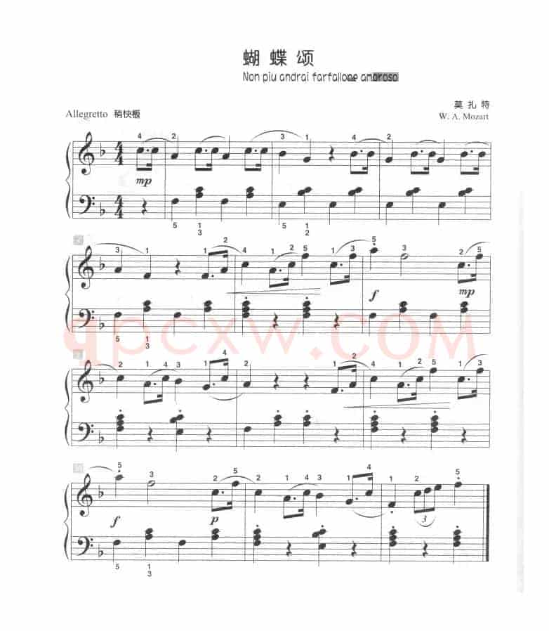 蝴蝶颂（儿童古典钢琴小品）