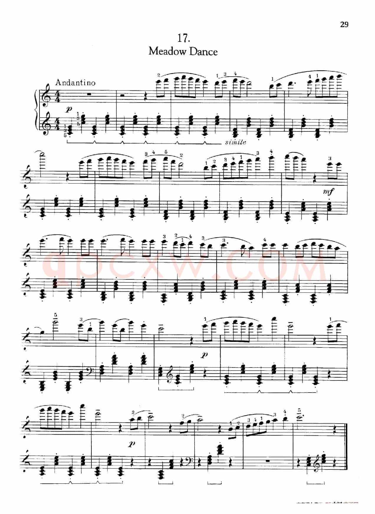 Thirty Pieces For Children Op.27(30首儿童钢琴曲 16—20)