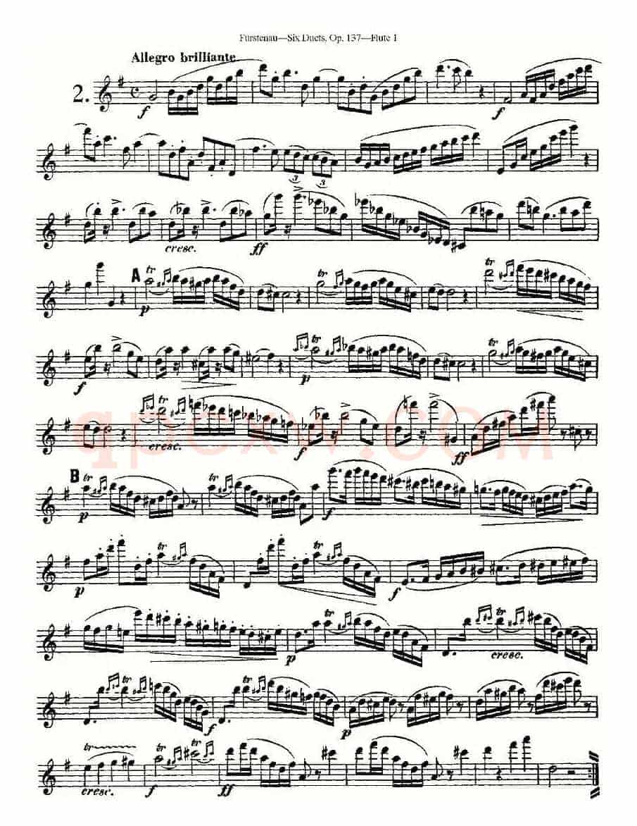 Six Duets, Op.137 之二（二重奏 六首作品 137号）