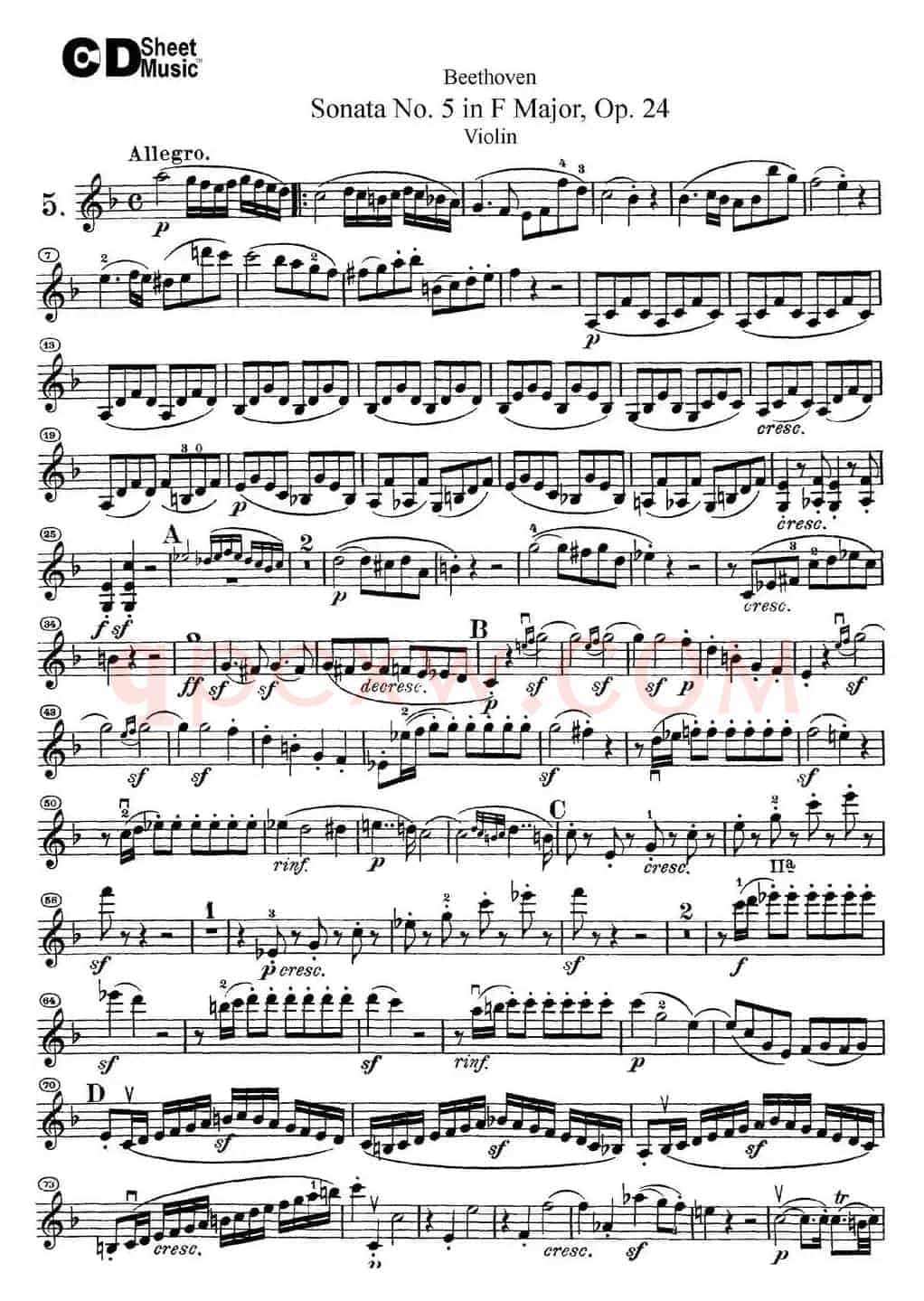 Violin Sonata No.5 in F Major Op.24