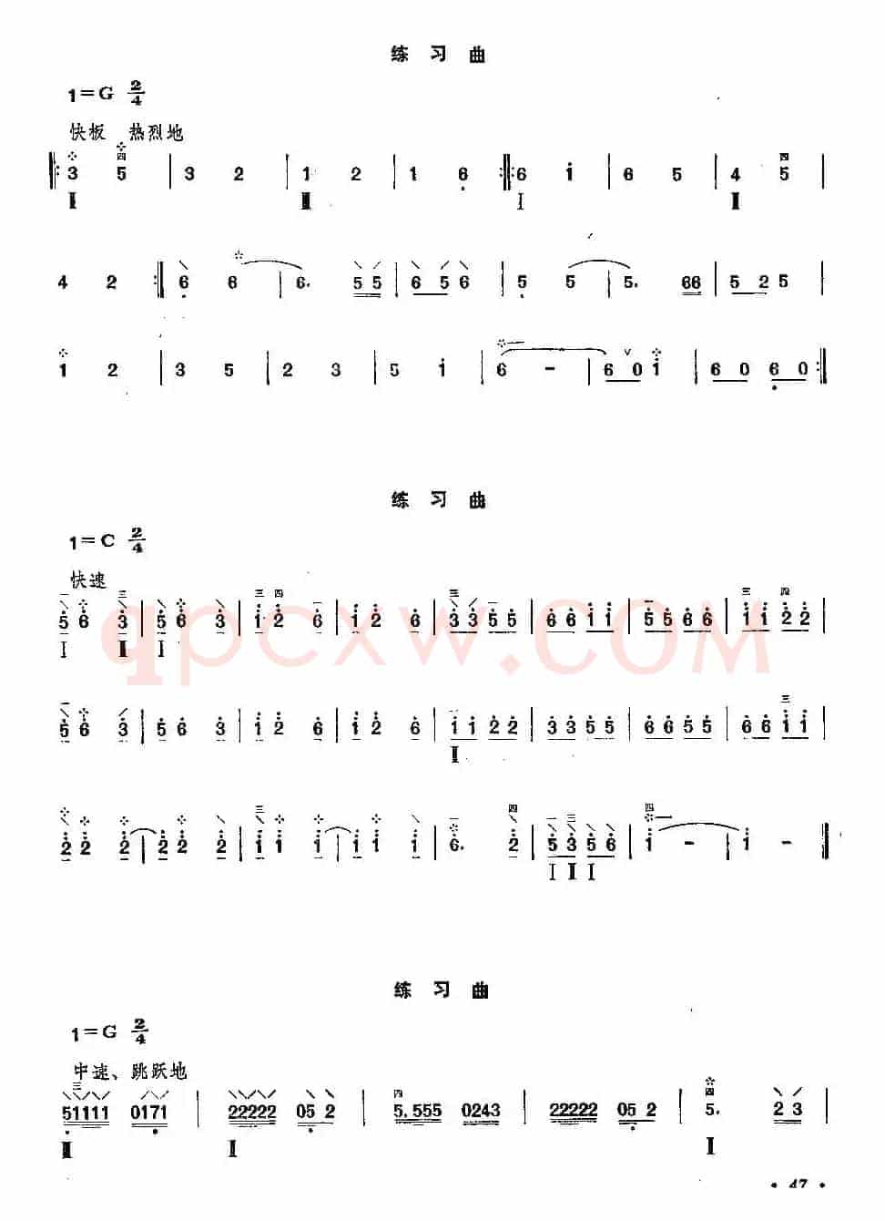 柳琴小轮技巧练习曲