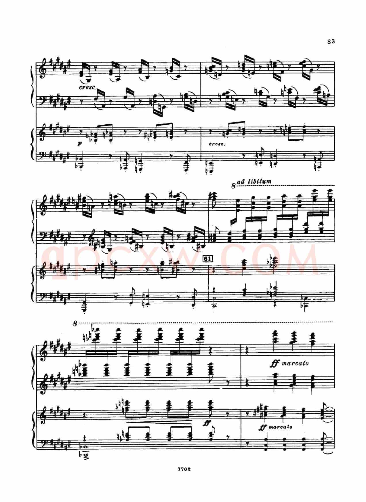 升f小调第一钢琴协奏曲 Op.1(双钢琴版)
