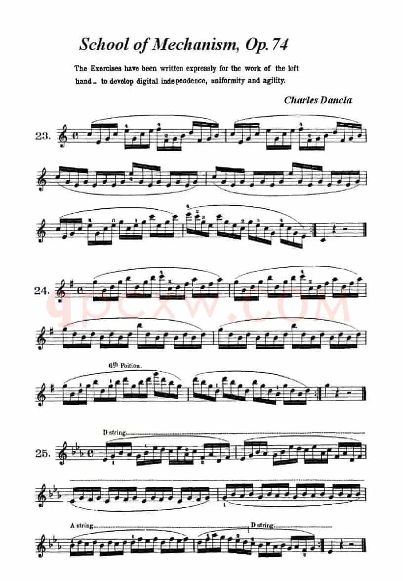 School of Mechanism, Op. 74（小提琴技巧练习23——34）
