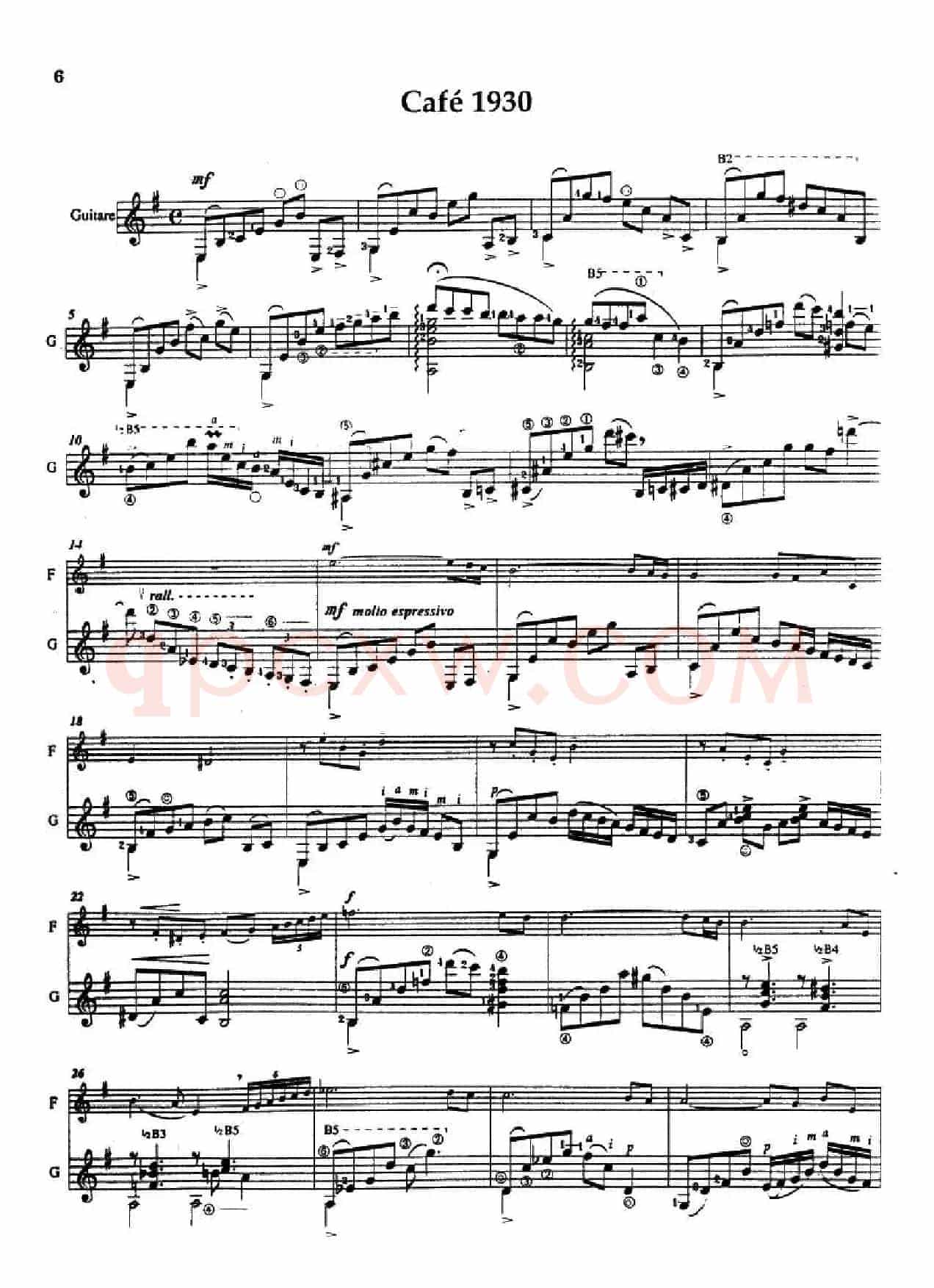 Histoire du Tango：2、Café 1930（长笛+吉他）