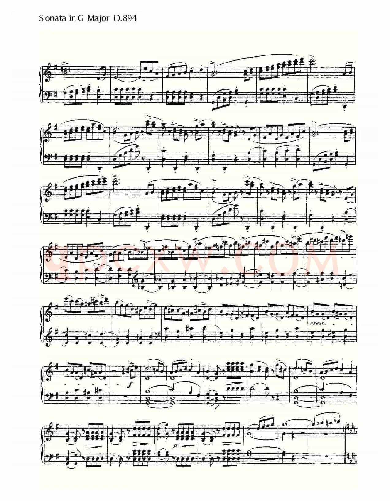 Sonata in G Major D.894(G大调奏鸣曲 D.894)