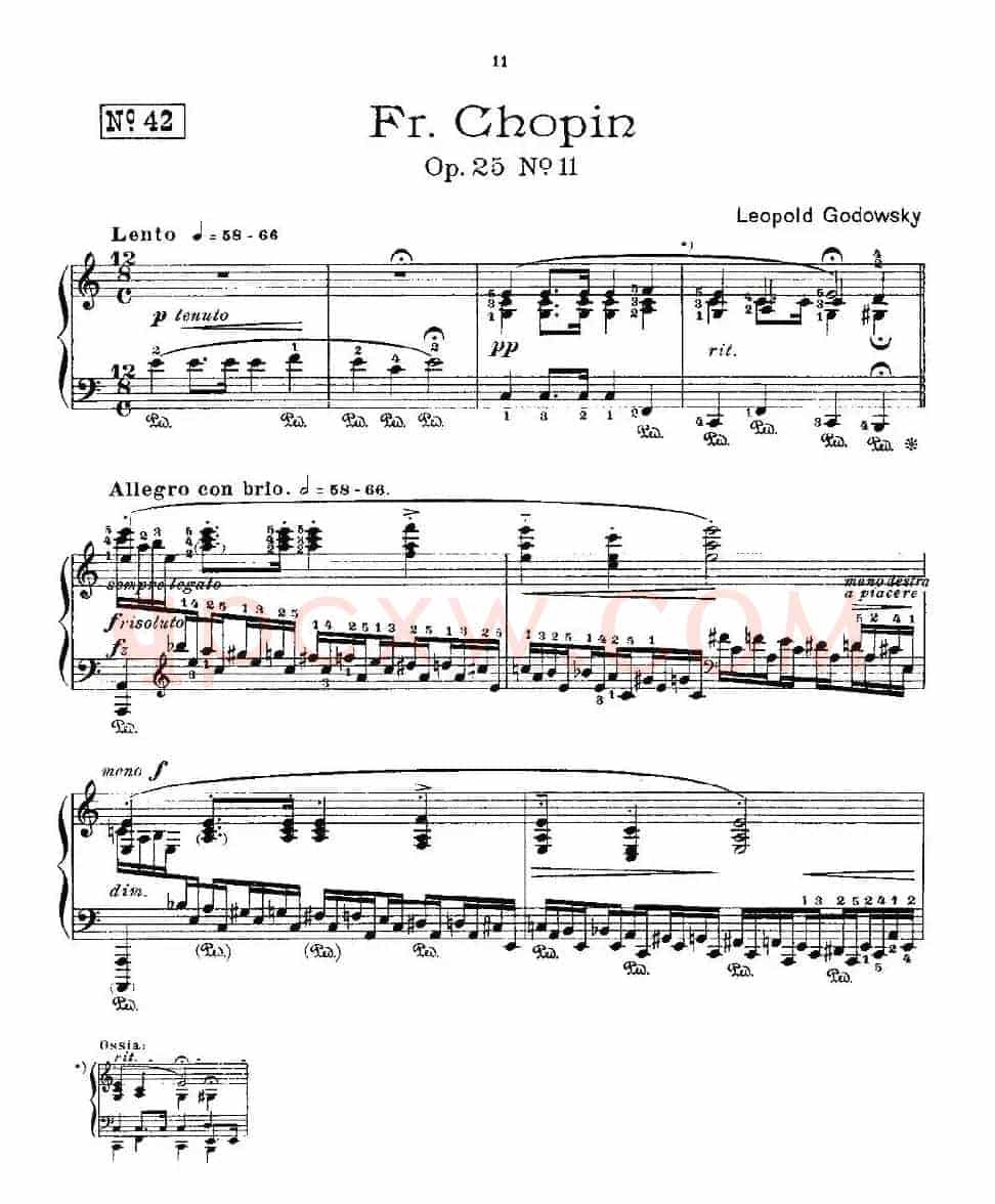 肖邦《练习曲》Fr.Chopin Op.25 No11