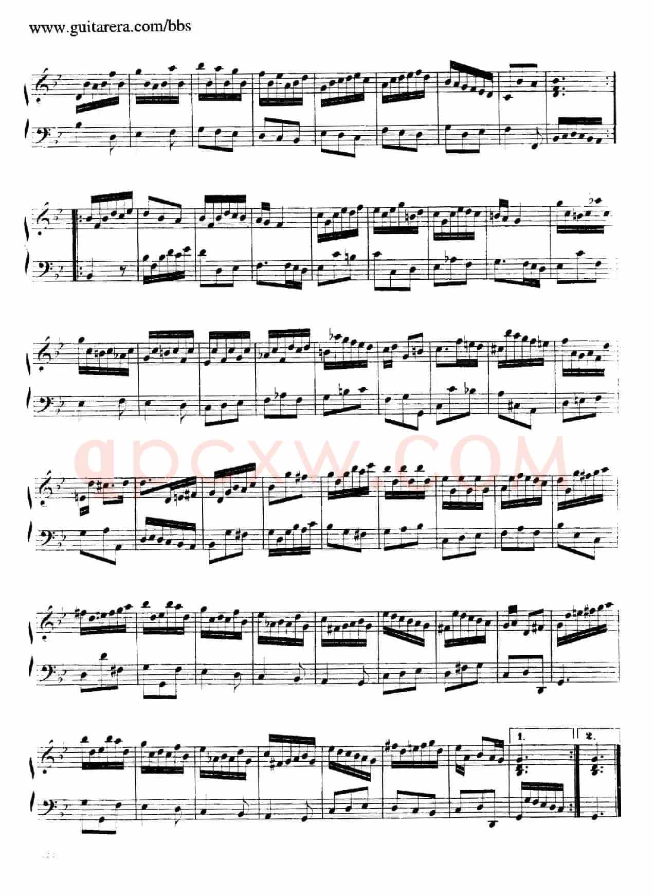 Suite No.7 in g Minor HWV 432（g小调第七组曲）