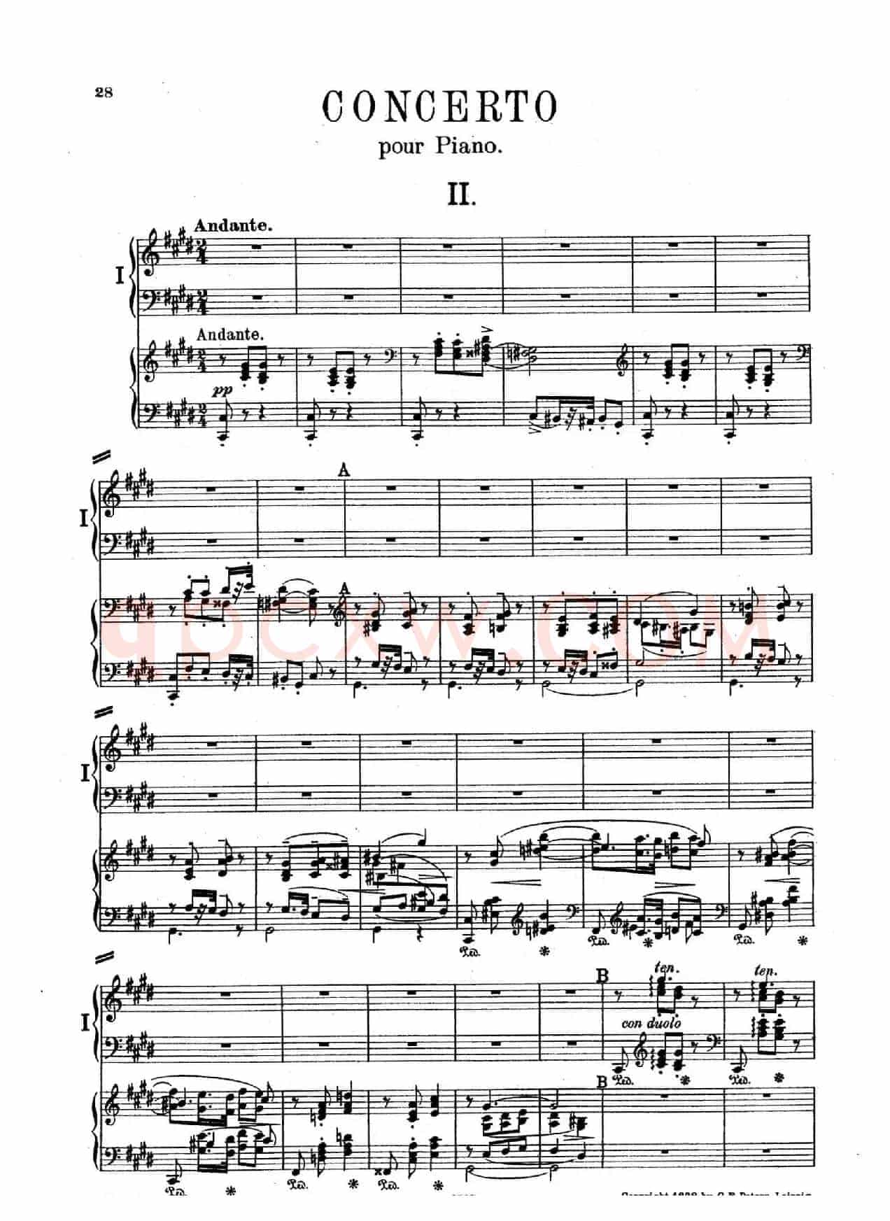 Piano Concerto in E Major Op.59（E大调钢琴协奏曲·双钢琴·第二乐章）