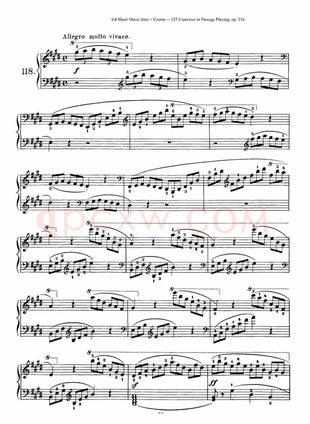 125 Exercises in Passage Playing Op.261（车尔尼125首钢琴短乐句练习曲（112——125））