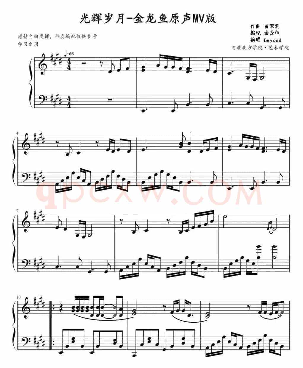 光辉岁月（金龙鱼编配版）