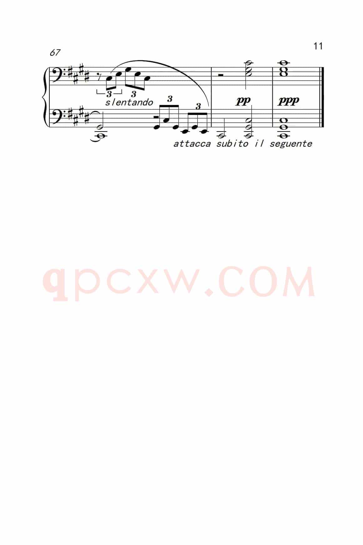 ”月光“奏鸣曲第一乐章