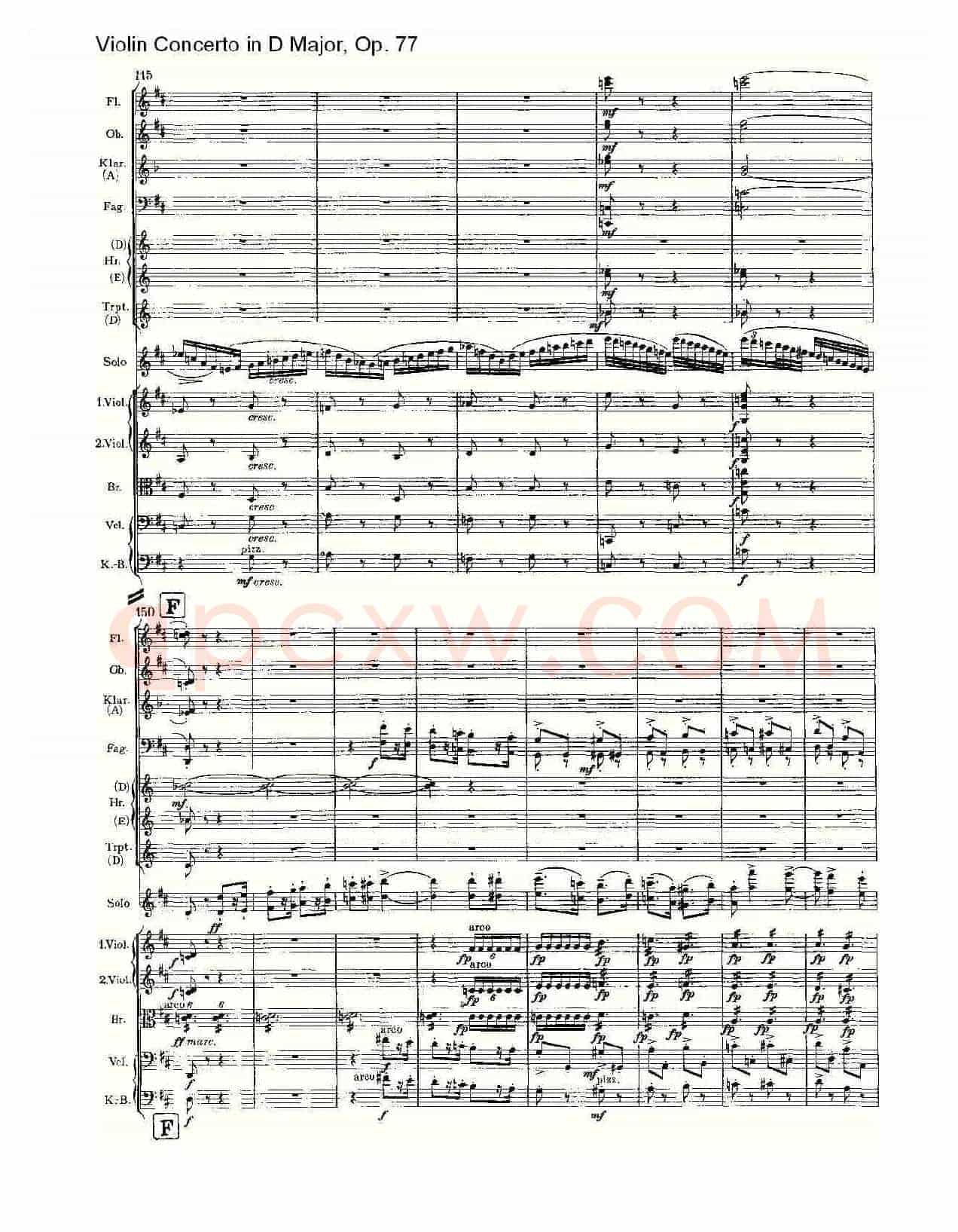 D大调小提琴协奏曲, Op.77第三乐章
