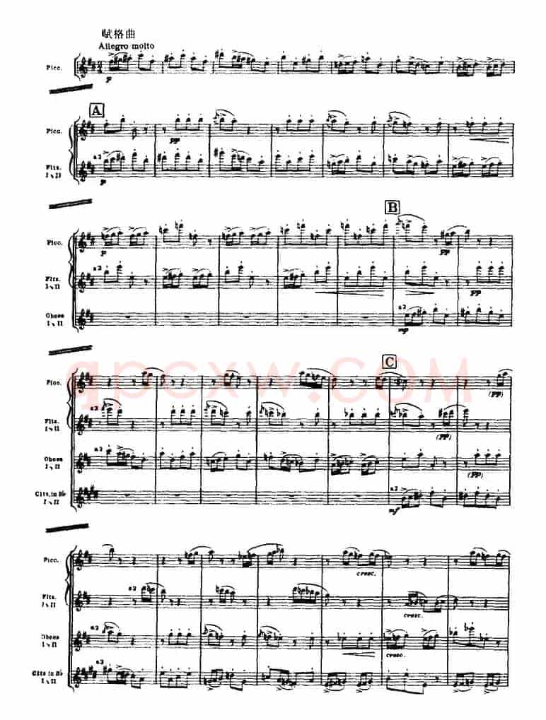 浦塞尔主题变奏与赋格曲（P31-P65）（管弦乐队总谱）