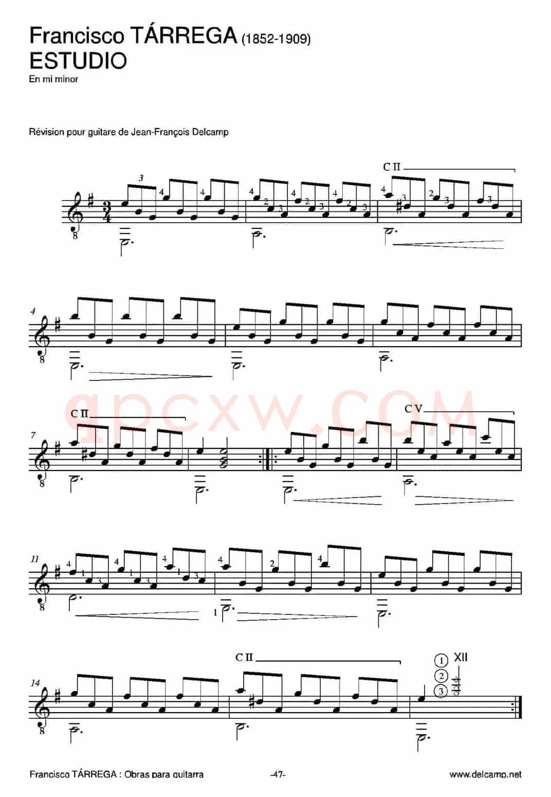 ESTUDIO(En mi minor)(古典吉他)