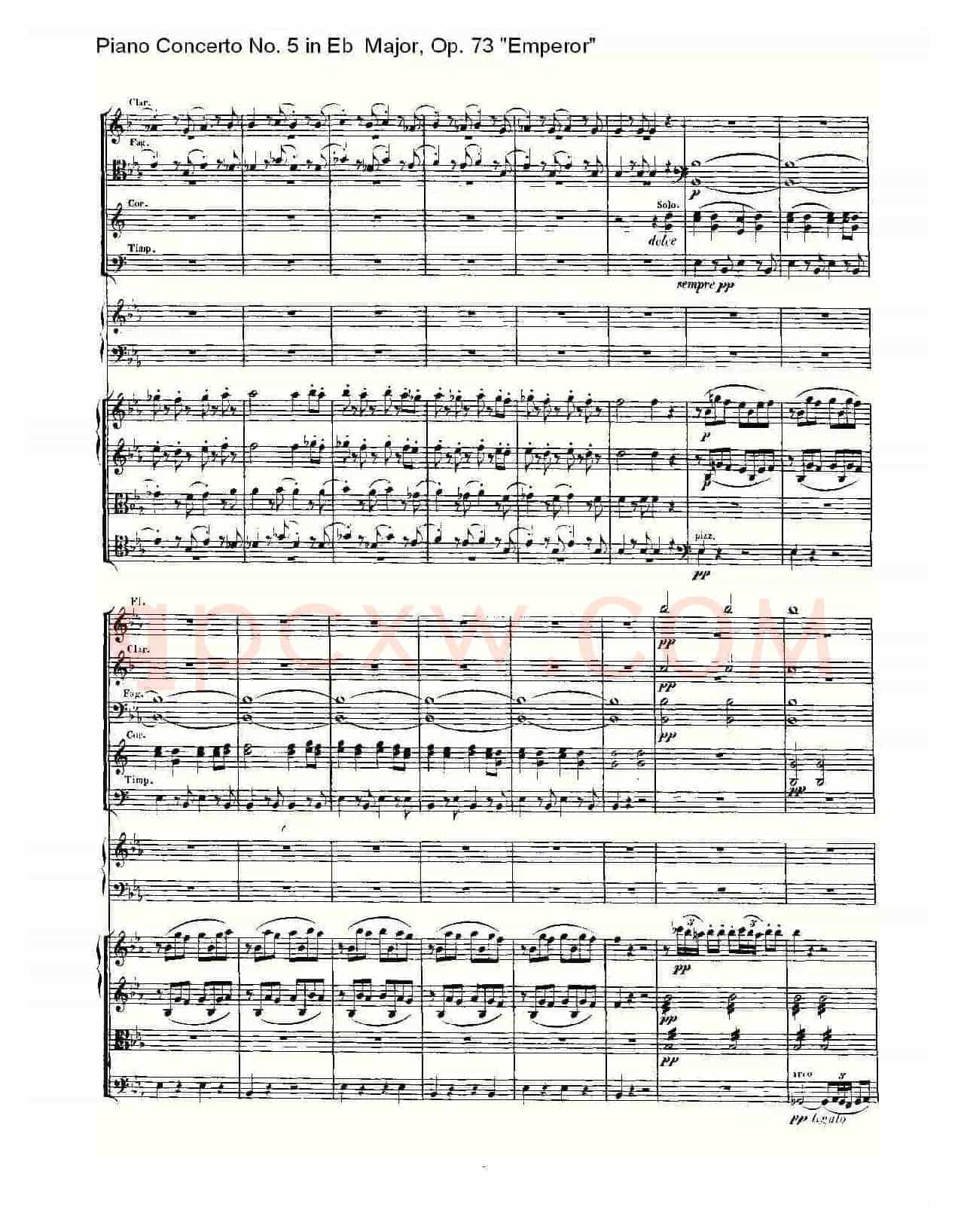 Eb大调钢琴第五协奏曲 Op.73“皇帝” 第一乐章（一）