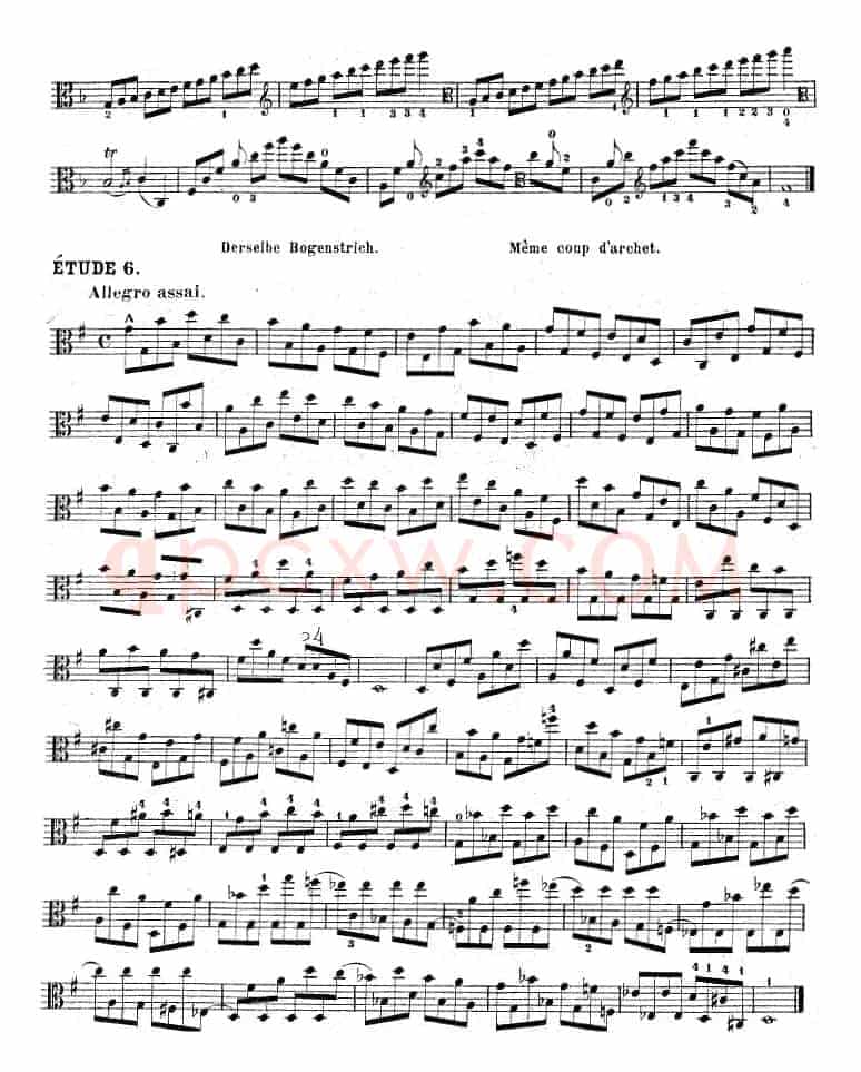 克莱采尔《中提琴练习曲40首》（ETUDE 4-6）