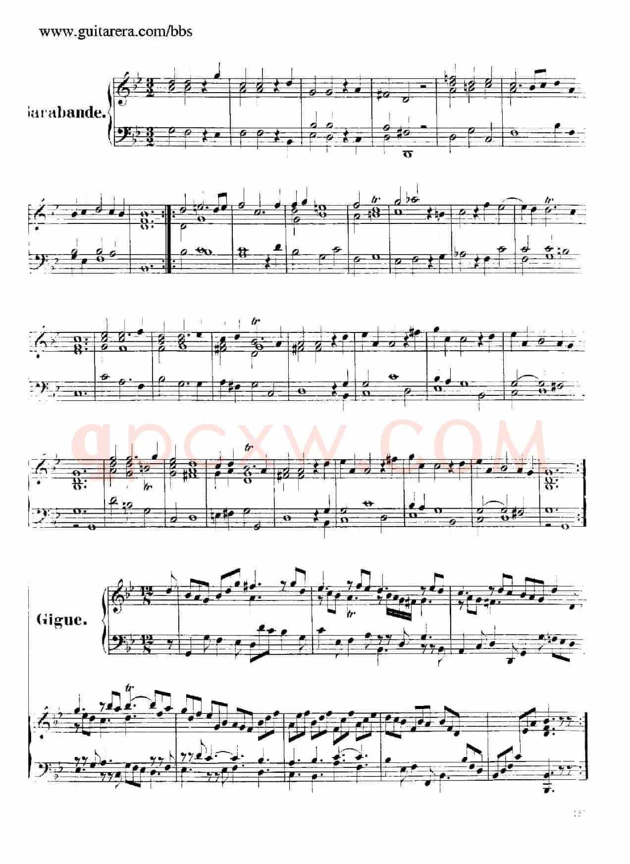 Suite No.7 in g Minor HWV 432（g小调第七组曲）
