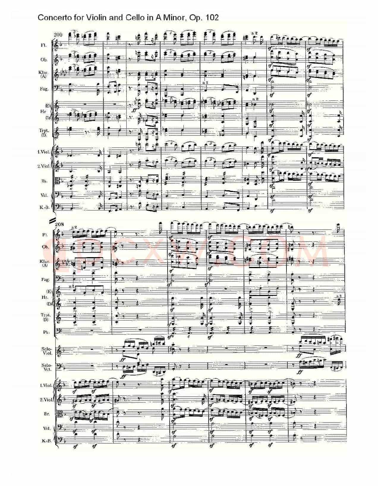 A小调小提琴与大提琴协奏曲, Op.102第三乐章