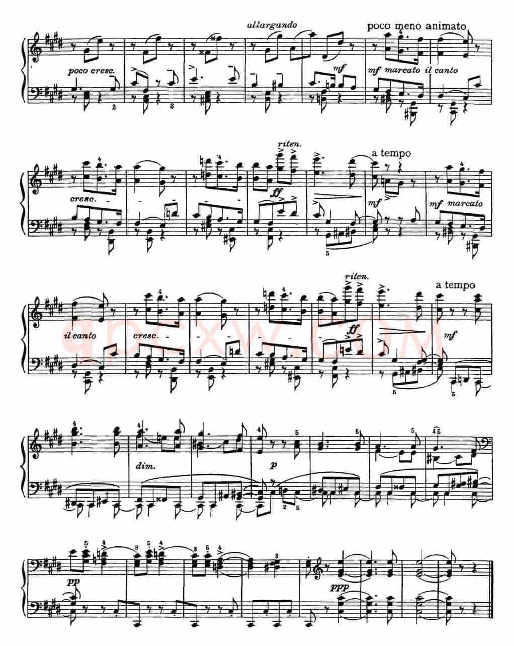 柴可夫斯基18首钢琴小品Op.72(3.Tendres reproches)