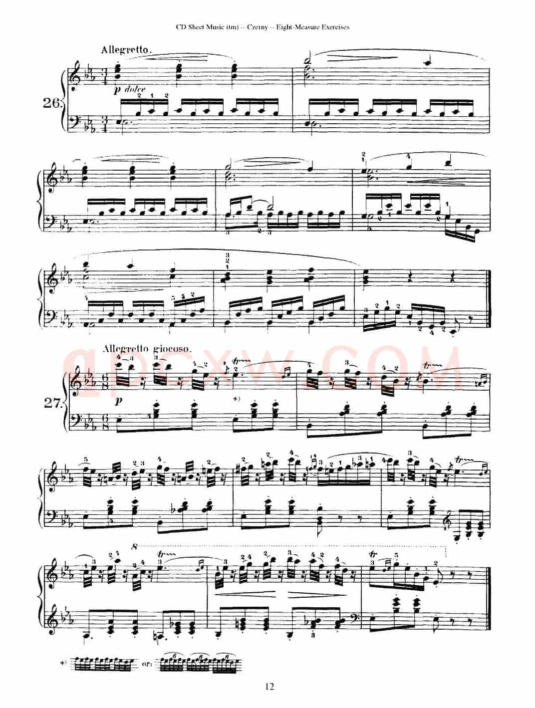 160 Eight- Measure Exercises.Op.821（车尔尼160首钢琴八小节练习曲（19——35））