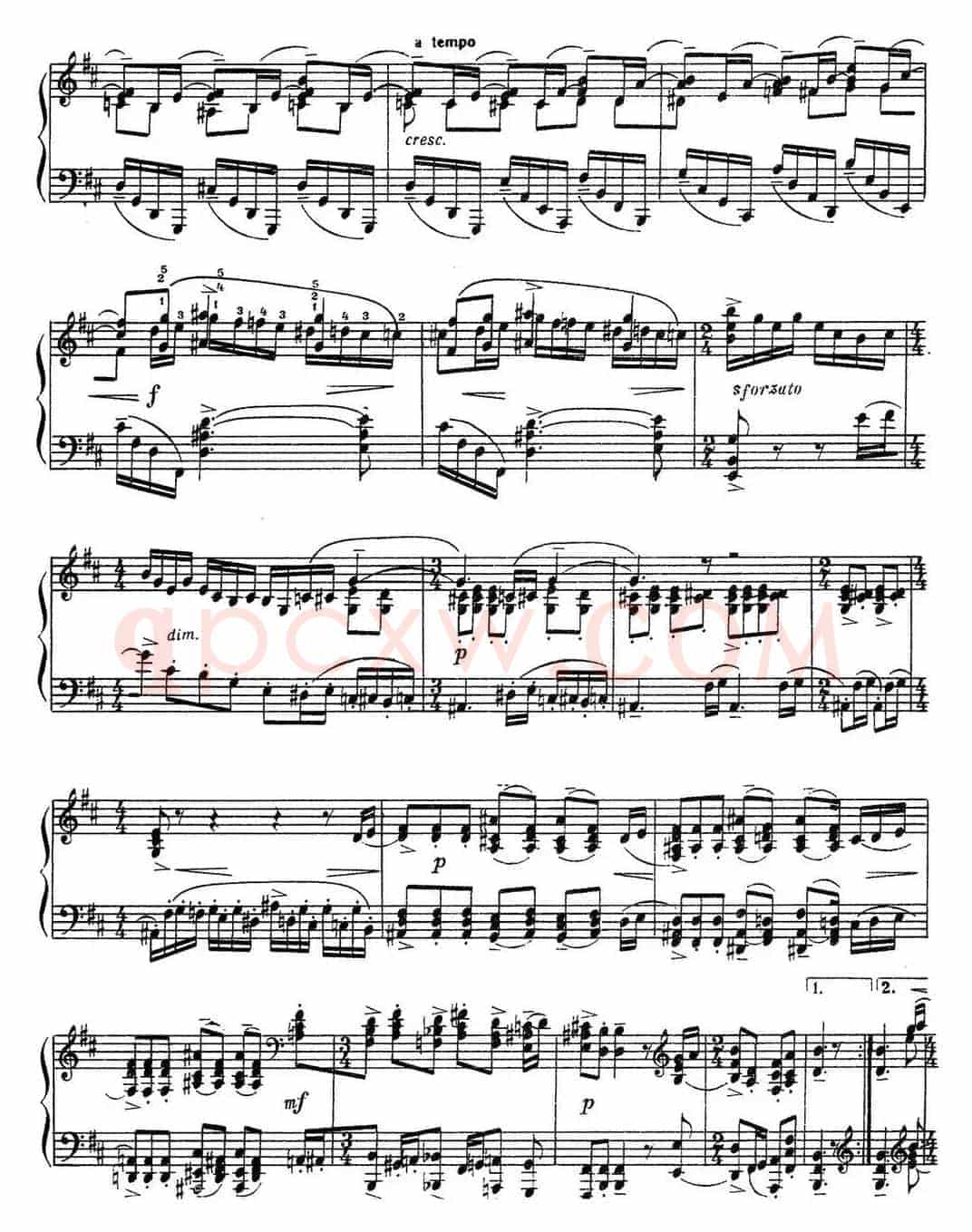 拉赫玛尼诺夫 音画练习曲12或13 Etudes tableaux Op.39 No.4