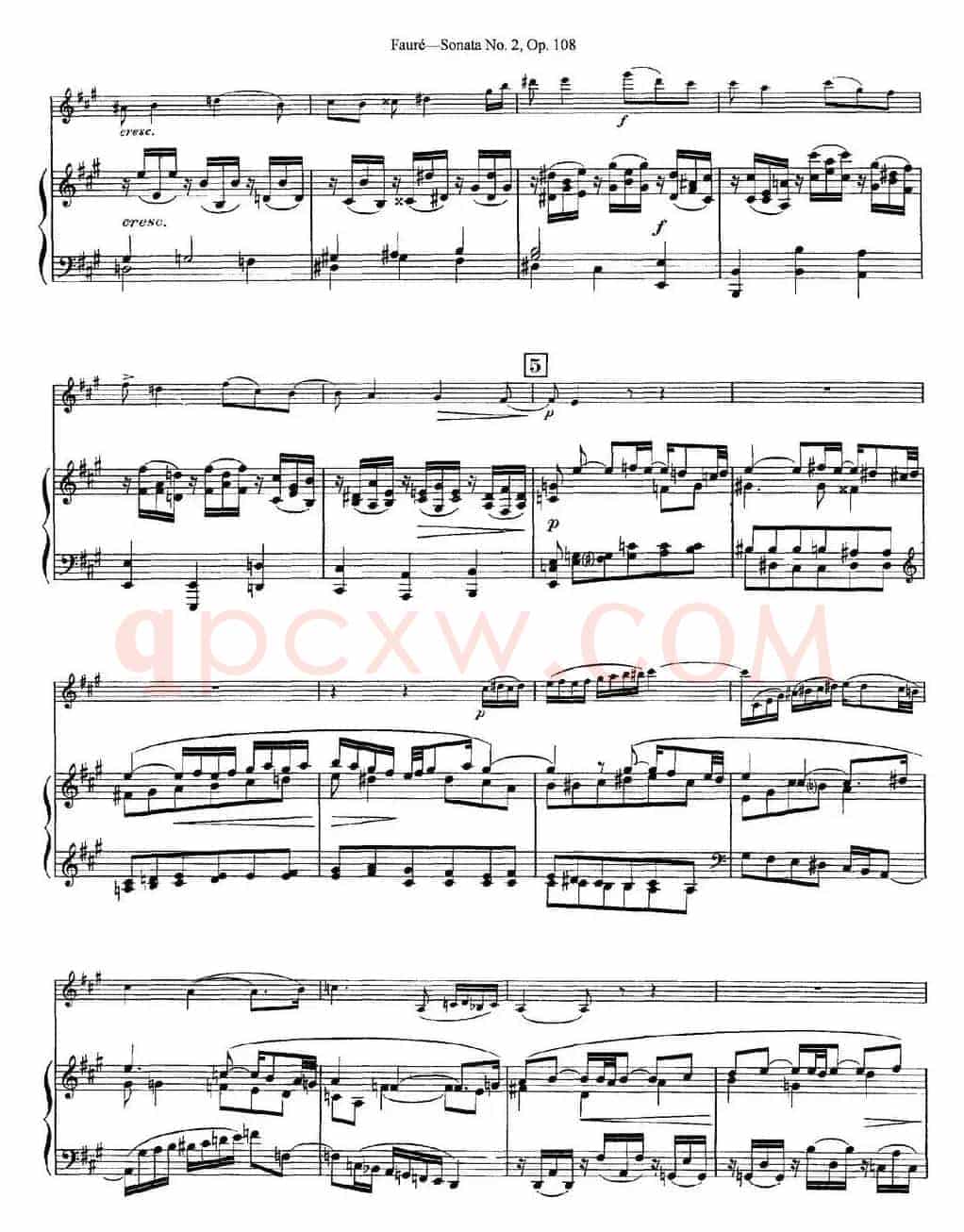 Violin Sonata No.2 Op.108（小提琴+钢琴伴奏）