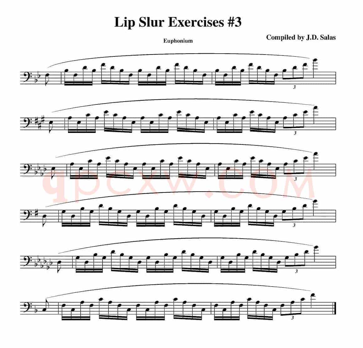 Lip Slur Exercises-Euphonium（大号练习教材选曲）