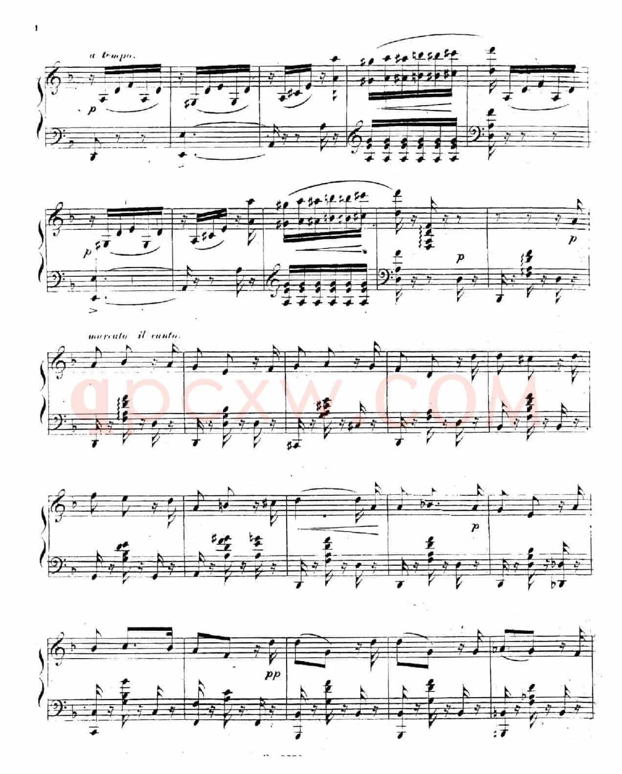 Canzonette Italienne Op.36-5(意大利小歌曲)
