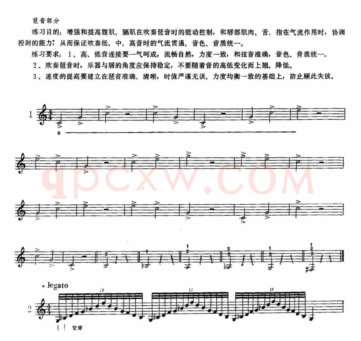 小号：琶音练习