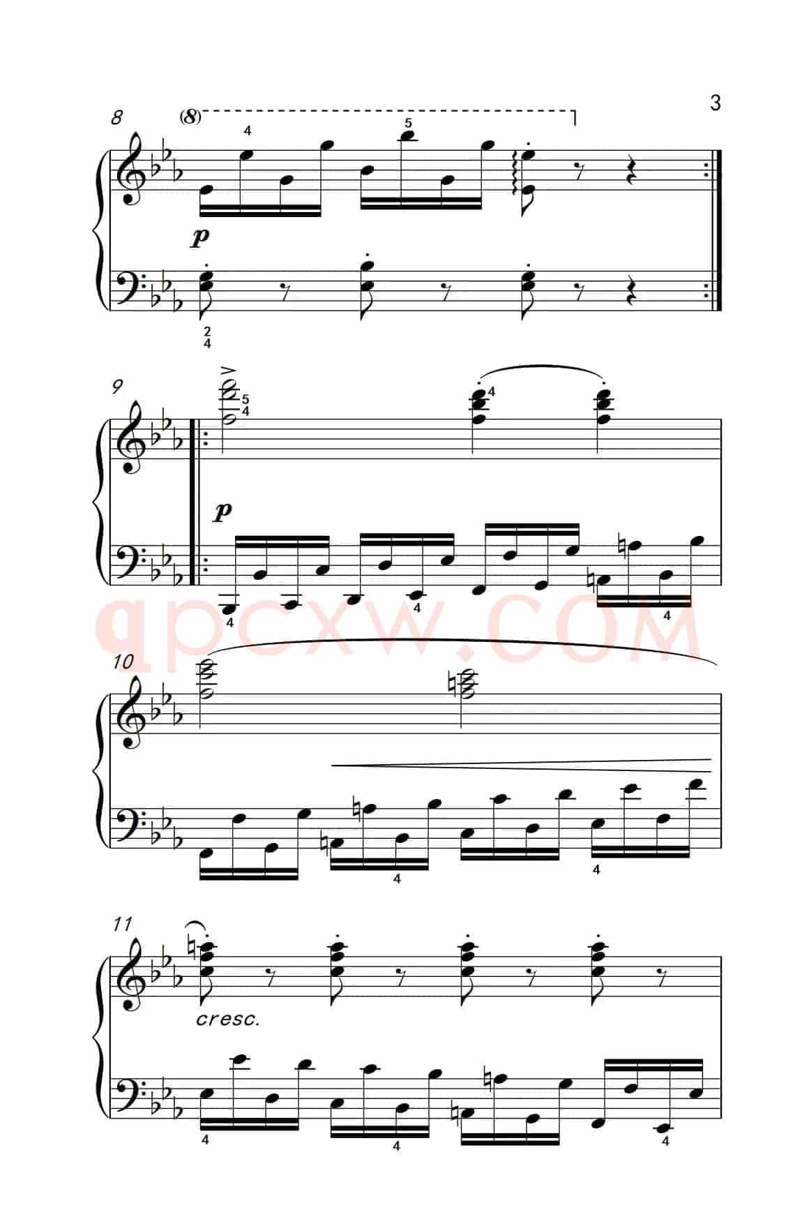 车尔尼钢琴八度练习曲 553（4）