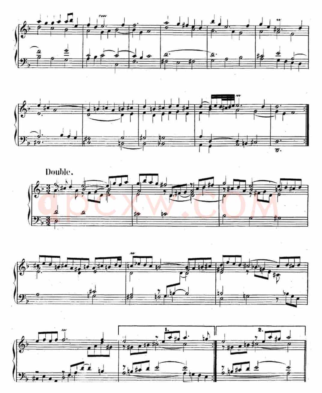 英国组曲No.6 巴赫 d小调 6th Suite BWV 811