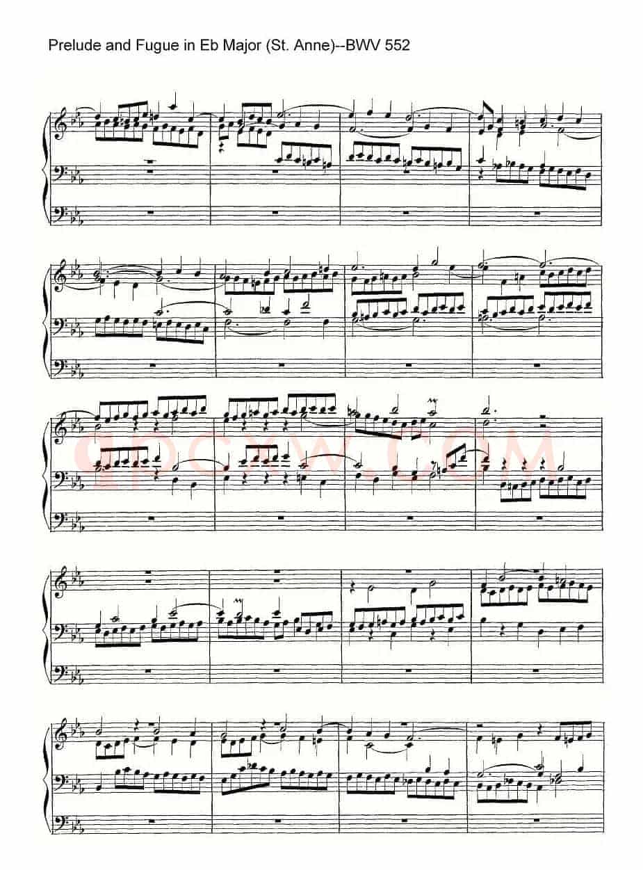 Prelude and Fugue in Eb Major (St. Anne)--BWV 552(管风琴)