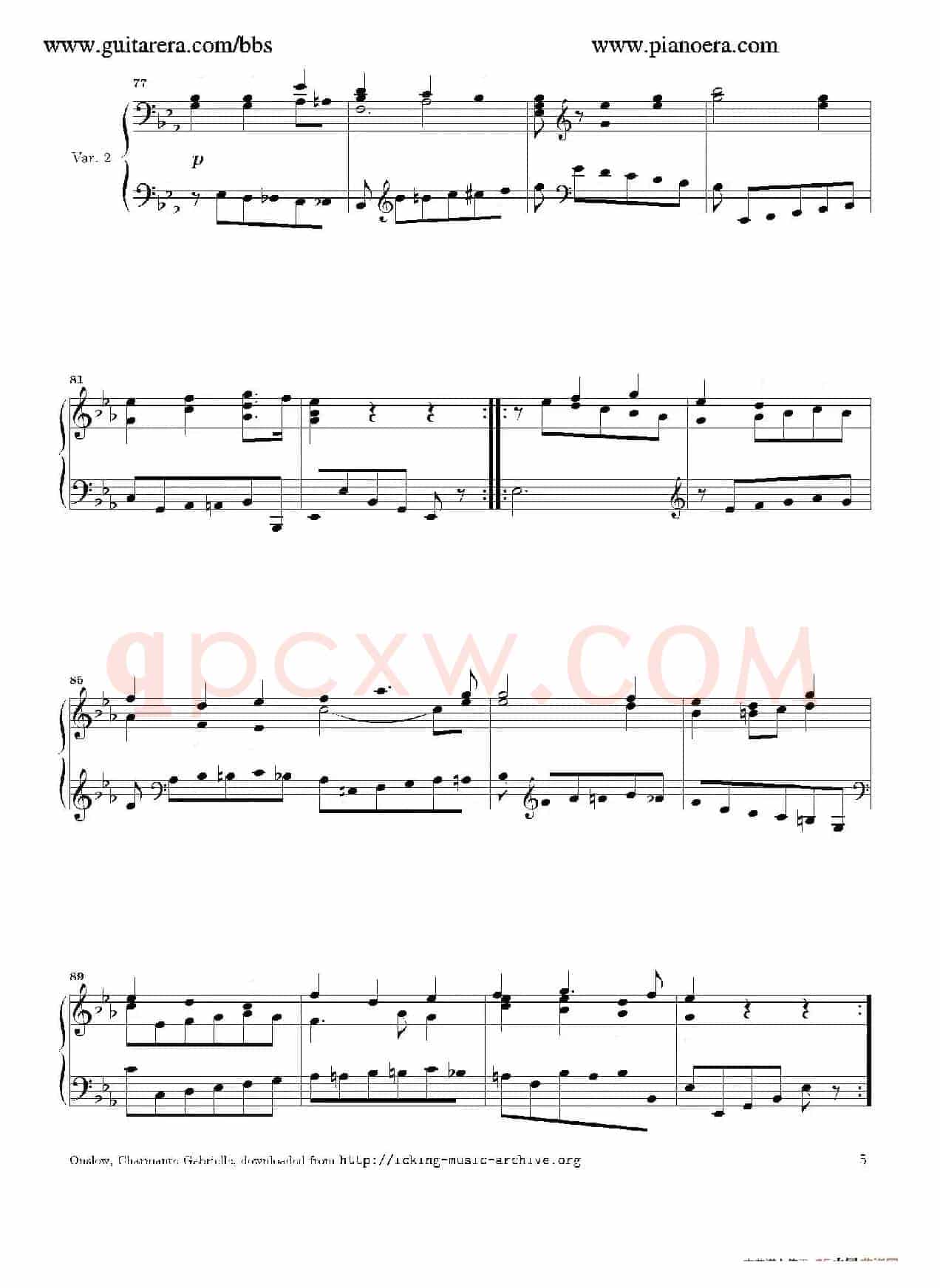 Variations in E-flat Major Op.12(降E大调变奏曲)