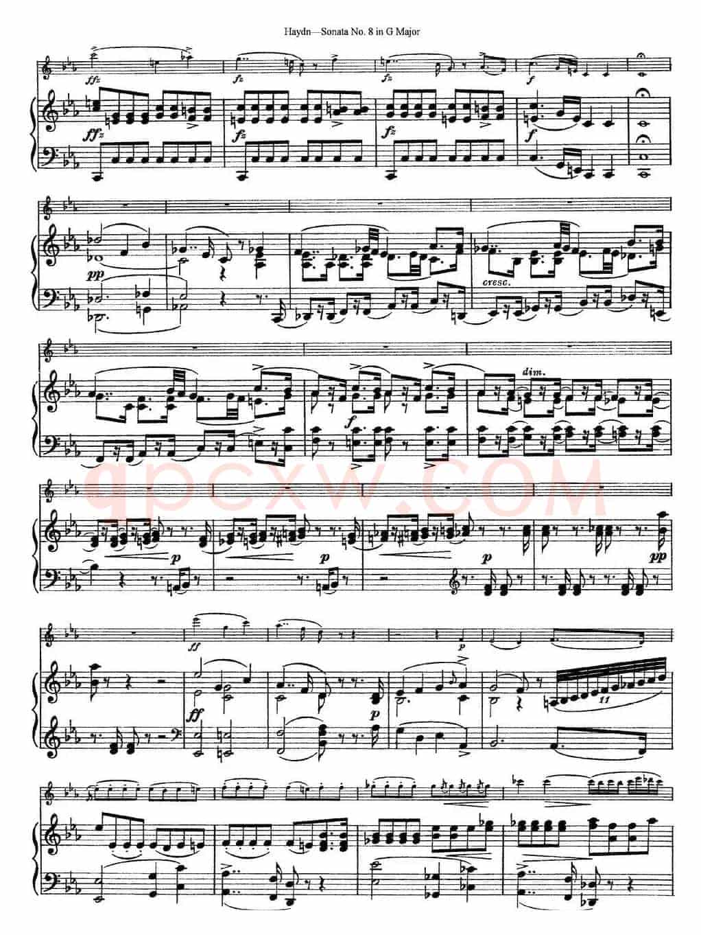 Violin Sonata No.8 in G Major（小提琴+钢琴伴奏）