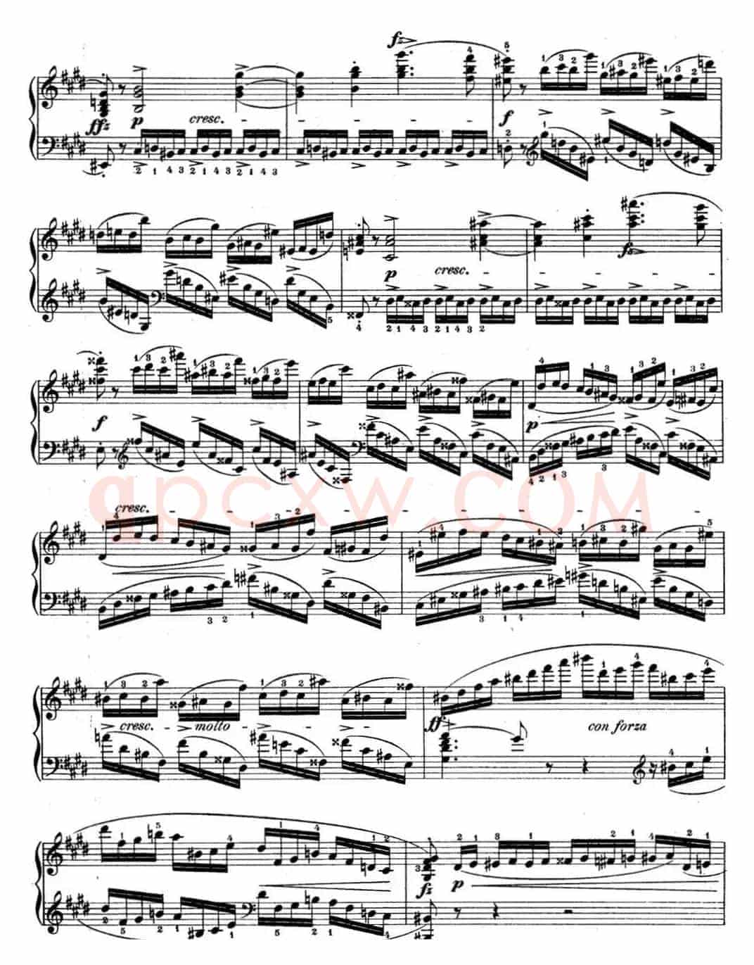 肖邦练习曲4 Op.10 No.4 激流 升c小调 C minor Torrent