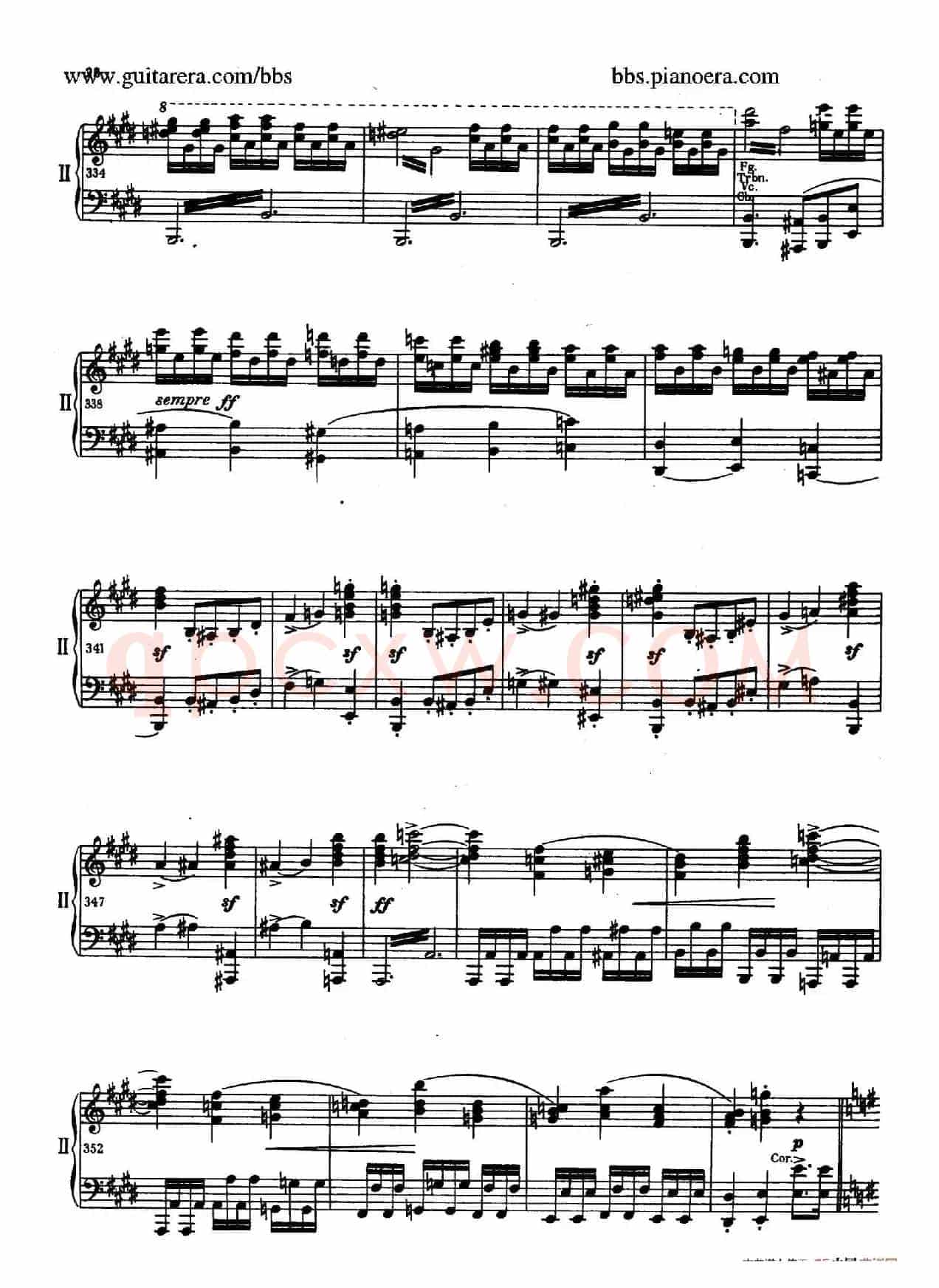e小调第一钢琴协奏曲 Op.11(双钢琴版·第一乐章)